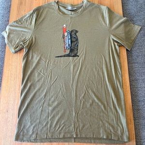 Men's Medium Merino Tech Lite Short Sleeve Crewe T-Shirt Otter Paddle
